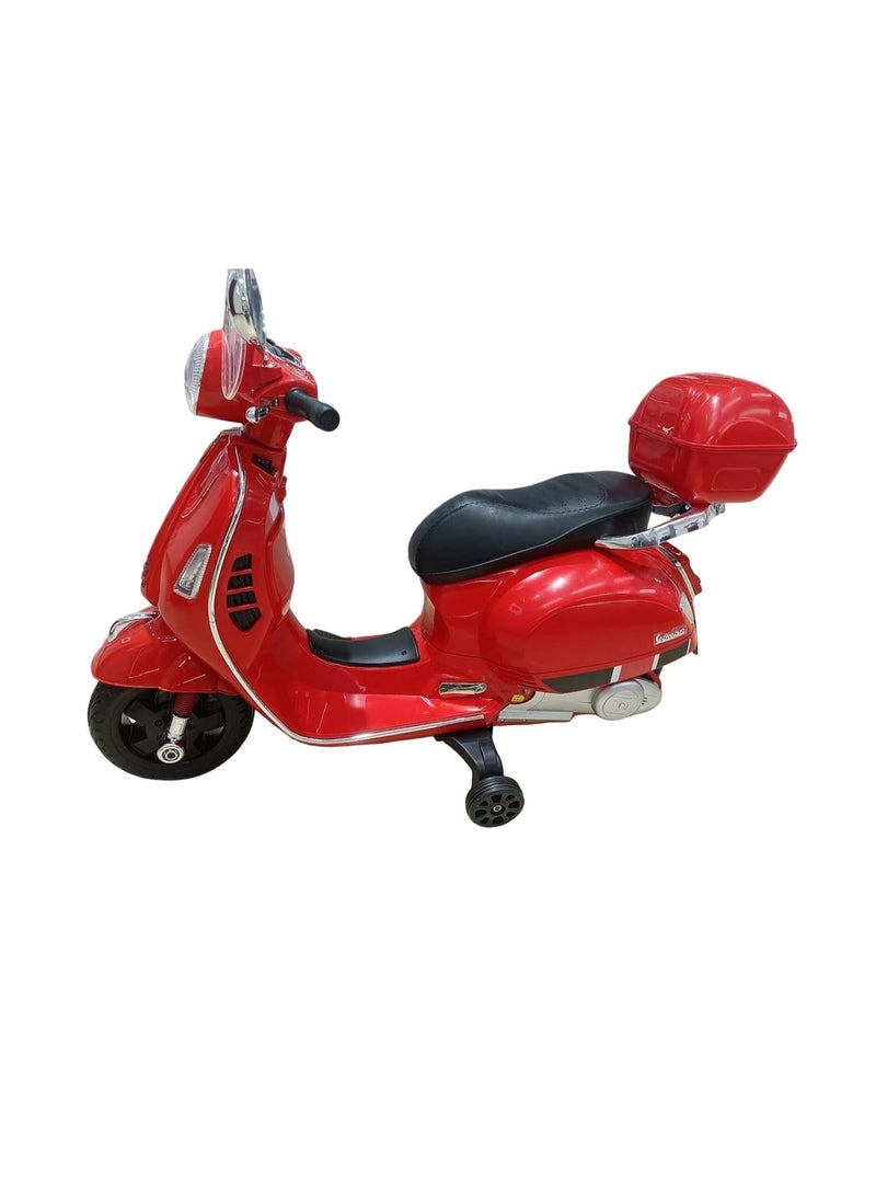 Vespa Motorcycle With Box Red Q618P - Image 1